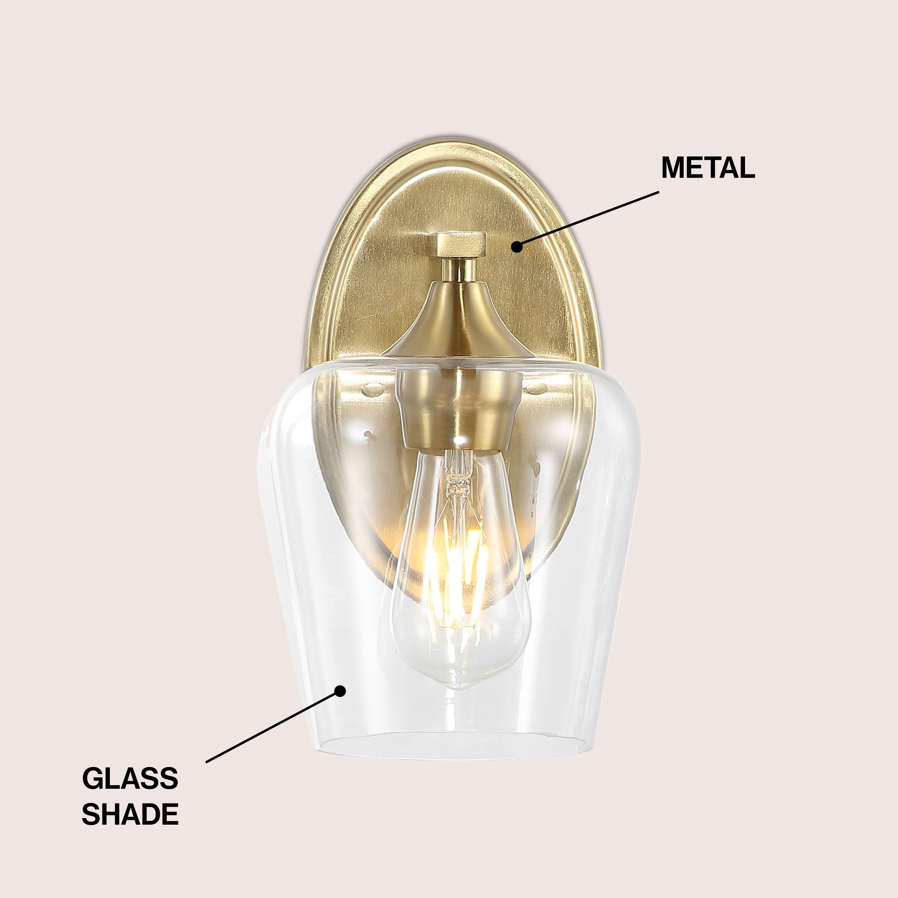 METAL  
GLASS SHADE