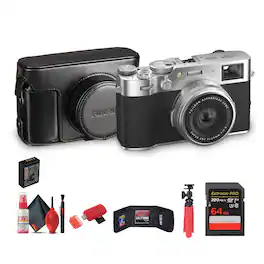 Bundle - Fujifilm - X100VI Digital Camera - Silver