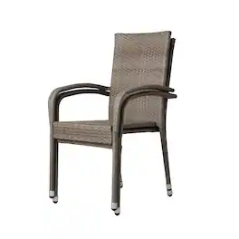 Balkene Home - Morgan Outdoor Wicker Chair 2 Pack - Gray