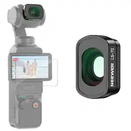 Neewer - 0.72X Wide Angle Lens for DJI Osmo Pocket 3 - 112° FOV Magnetic Accessory with Screen Protector