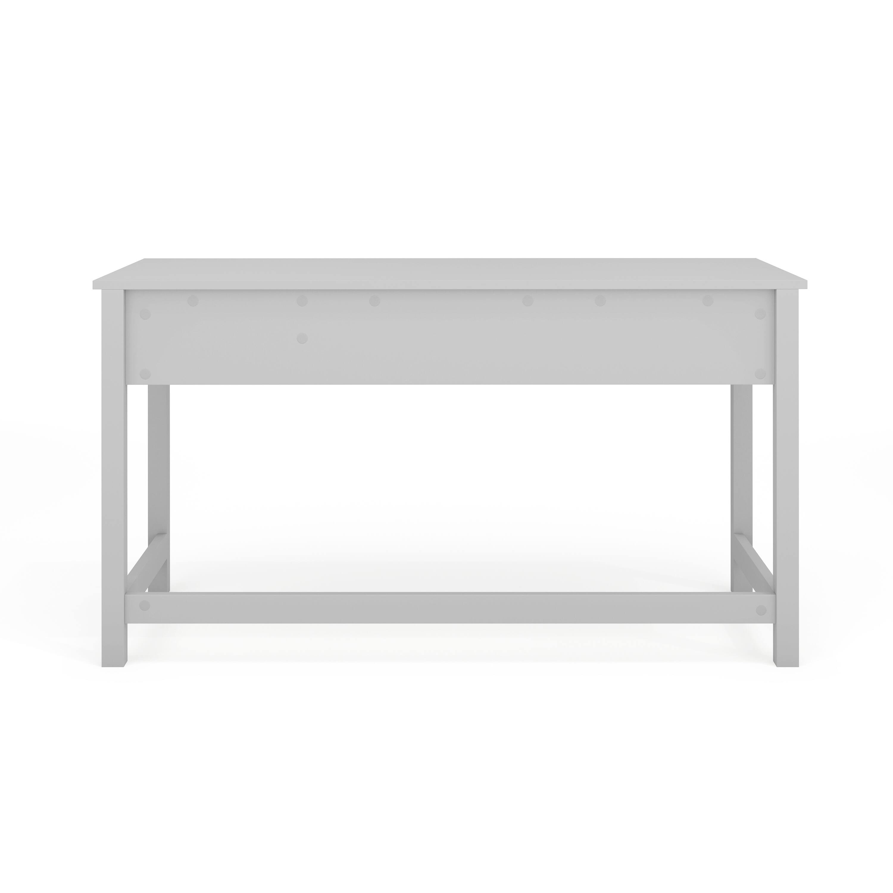 Alt View 8. Martha Stewart - Hutton Shaker Style Home Office Desk with 3 Drawers - Gray Frame/Brushed Nickel Hardware.