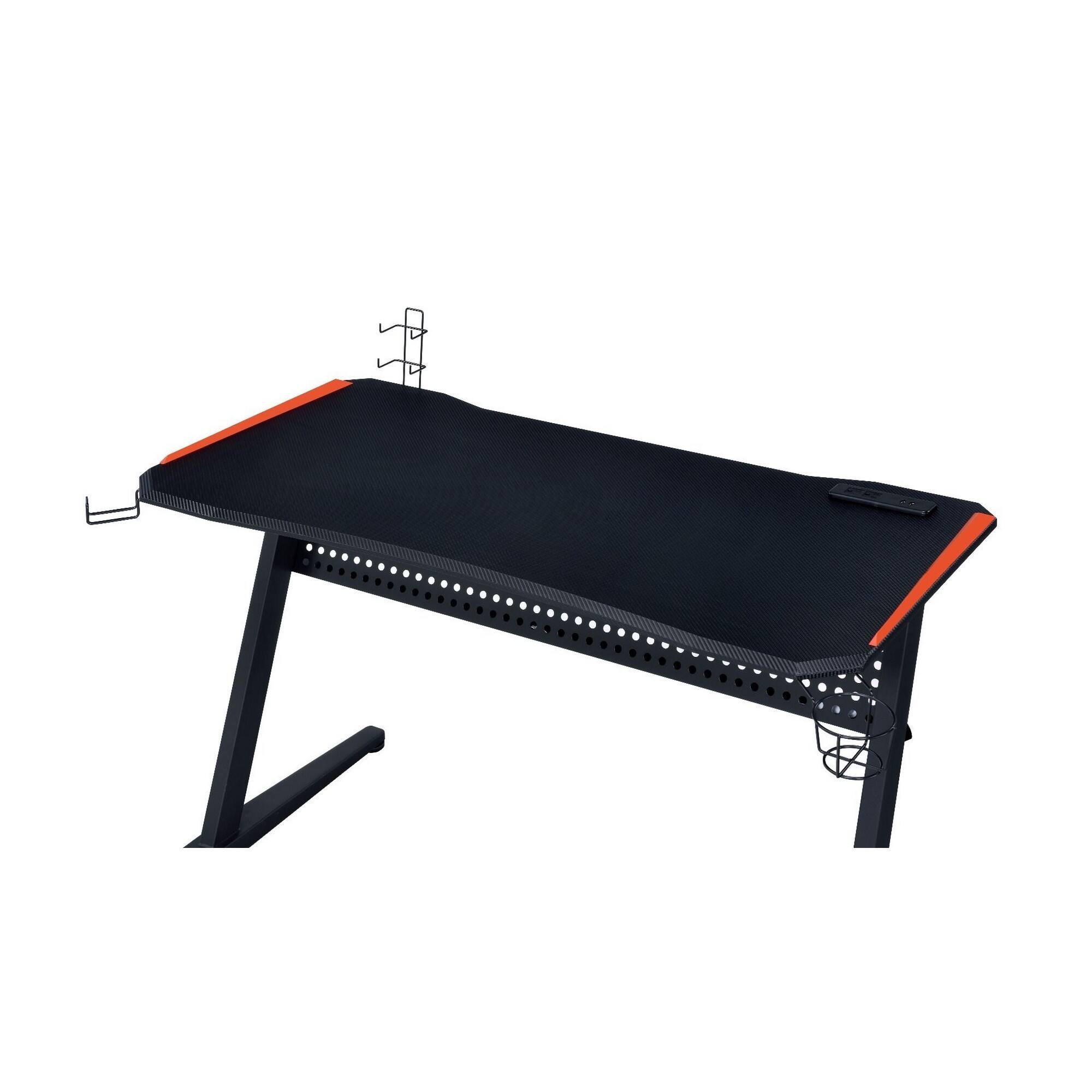 Alt View 3. Manhattan Lane - MDF Gaming Table with Cup and Controller Holders - Black.