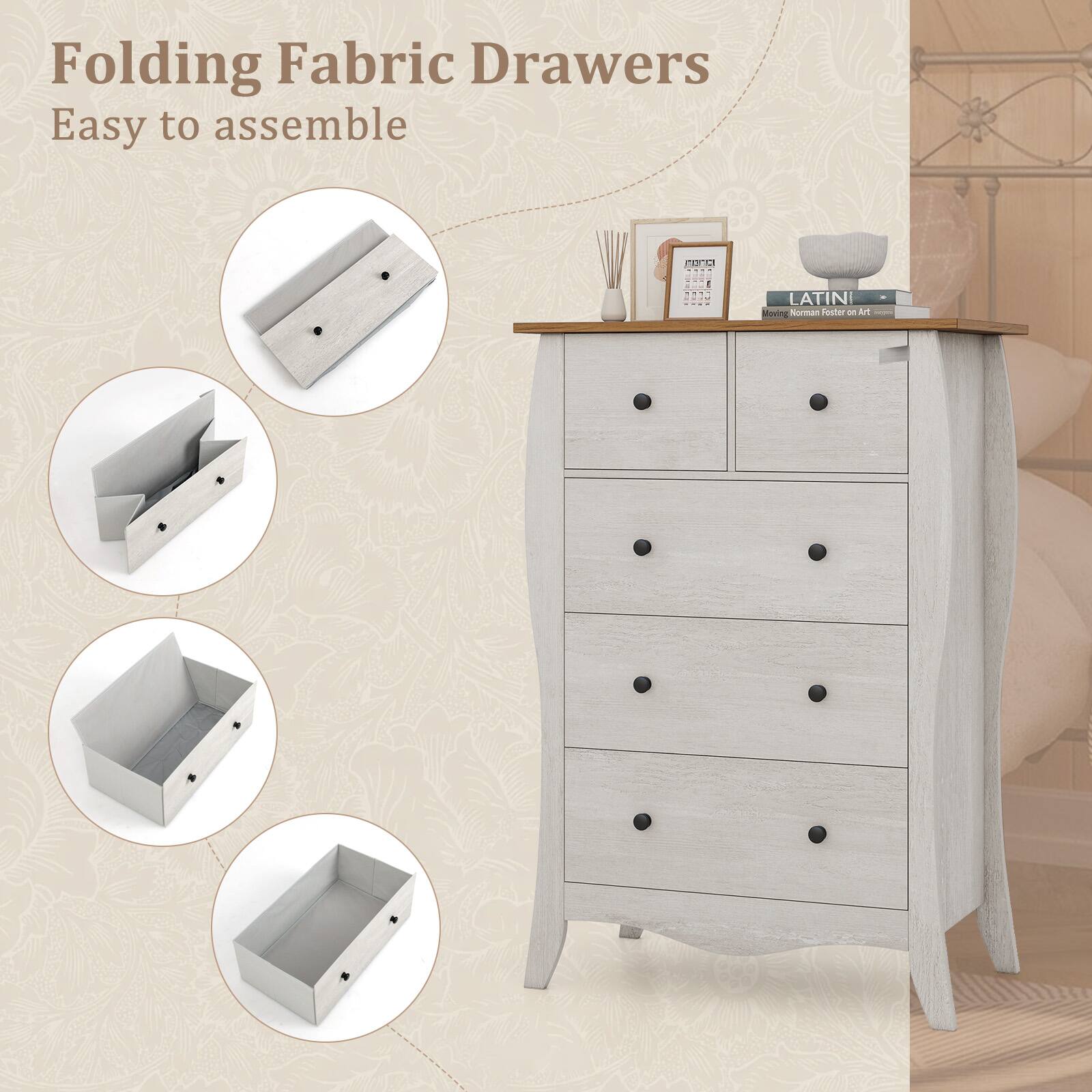 Folding Fabric Drawers  
Easy to assemble  

LATINI  
Moving Norman Foster on Art