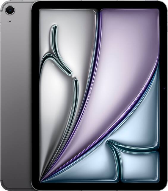 Apple - 11-inch iPad Air M3 chip Built for Apple Intelligence Wi-Fi + Cellular 128GB - Space Gray (Unlocked)