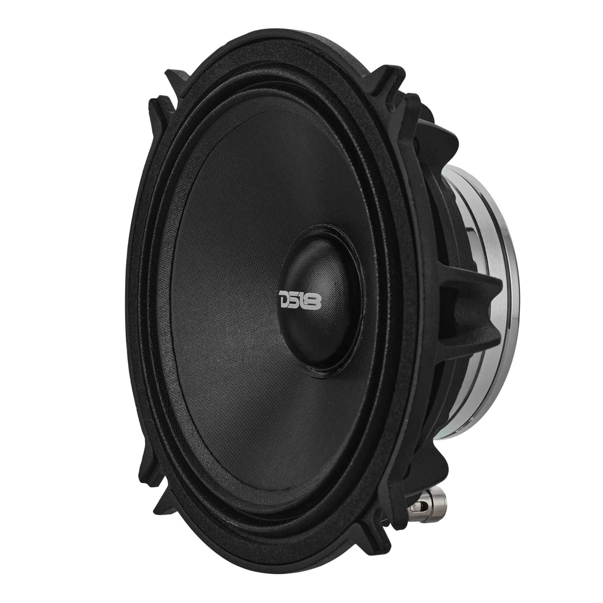 Left. DS18 Audio - 5.25" Full-Range Speaker With Water Resistant Glass Fiber Cone and Neodymium Magnet | 150W RMS 2-Ohm - Black.