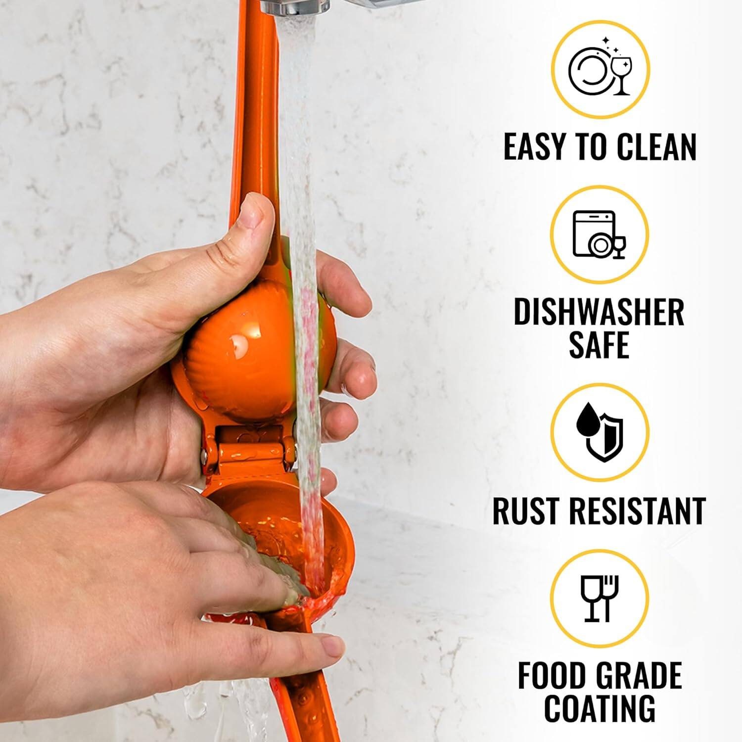 EASY TO CLEAN  
DISHWASHER SAFE  
RUST RESISTANT  
FOOD GRADE COATING