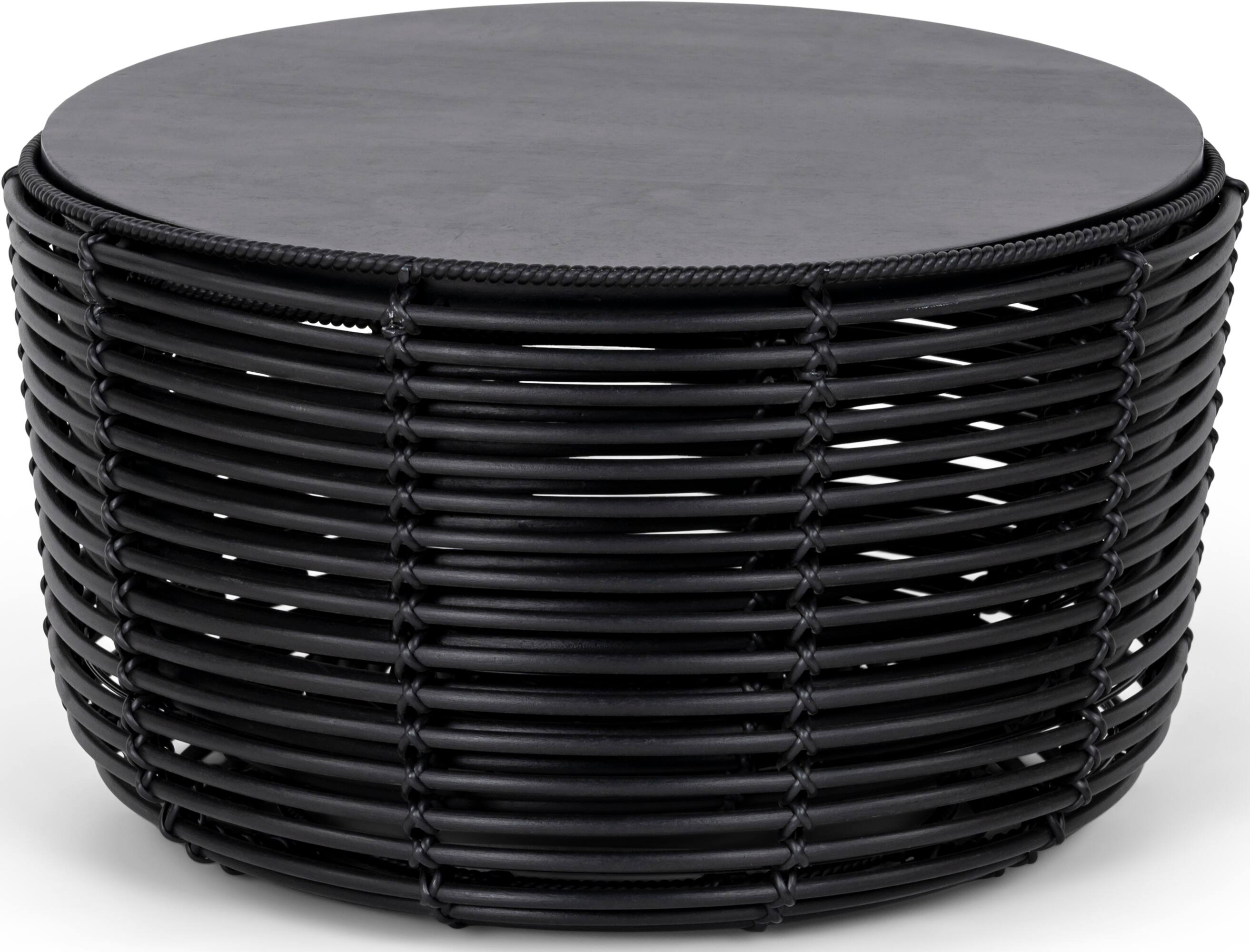 Back. Finch - Finch Wyred Hourglass Side Table, Black - Black.