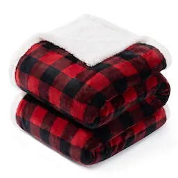 Plaid Red Throw-50"x60"