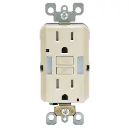 Leviton - 15 amps 125 V Duplex GFCI Outlet 5-15R 1 pk - Light Almond