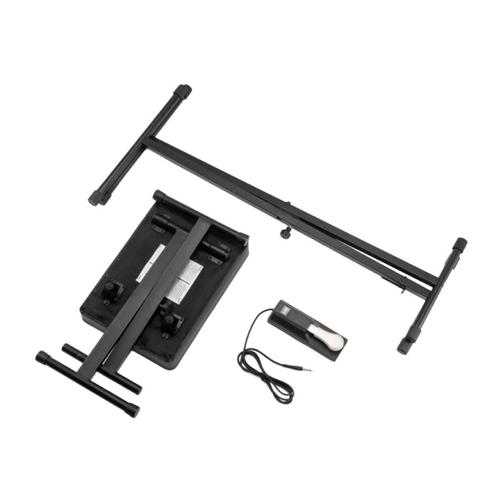 Alt View 1. On Stage Stands - On-Stage 12" x 17" WKeyboard Stand/Bench Pack with KSP100 Sustain Pedal, Black - Black.