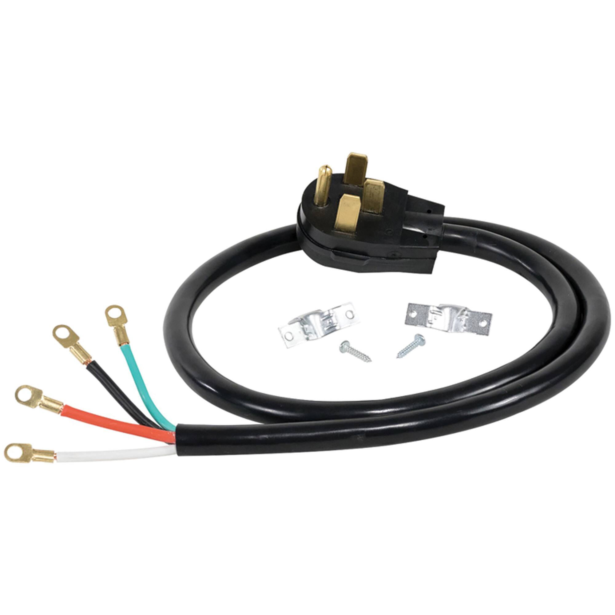 Angle. Certified Appliance Accessories - 4-Wire Eyelet 40 Amp Range Cord 6 ft.
