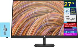 HP - 27'' FHD IPS Monitor with 5ms Response Time, Anti Glare, VESA Mount (100mm), Displayport, HDMI & DKZ Hub, Color - Black