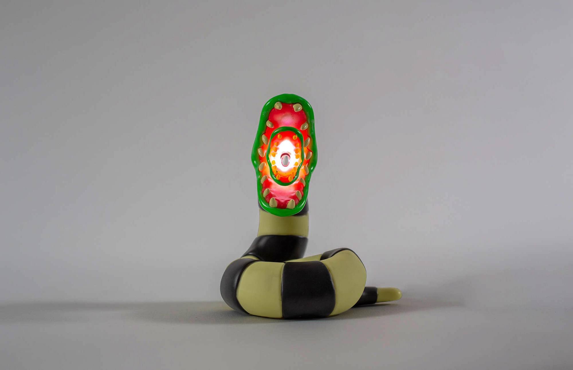 Alt View 2. Ukonic - Beetlejuice Sandworm LED Mood Light | Beetlejuice Worm Figure | 4.75 Inches Tall - Green.