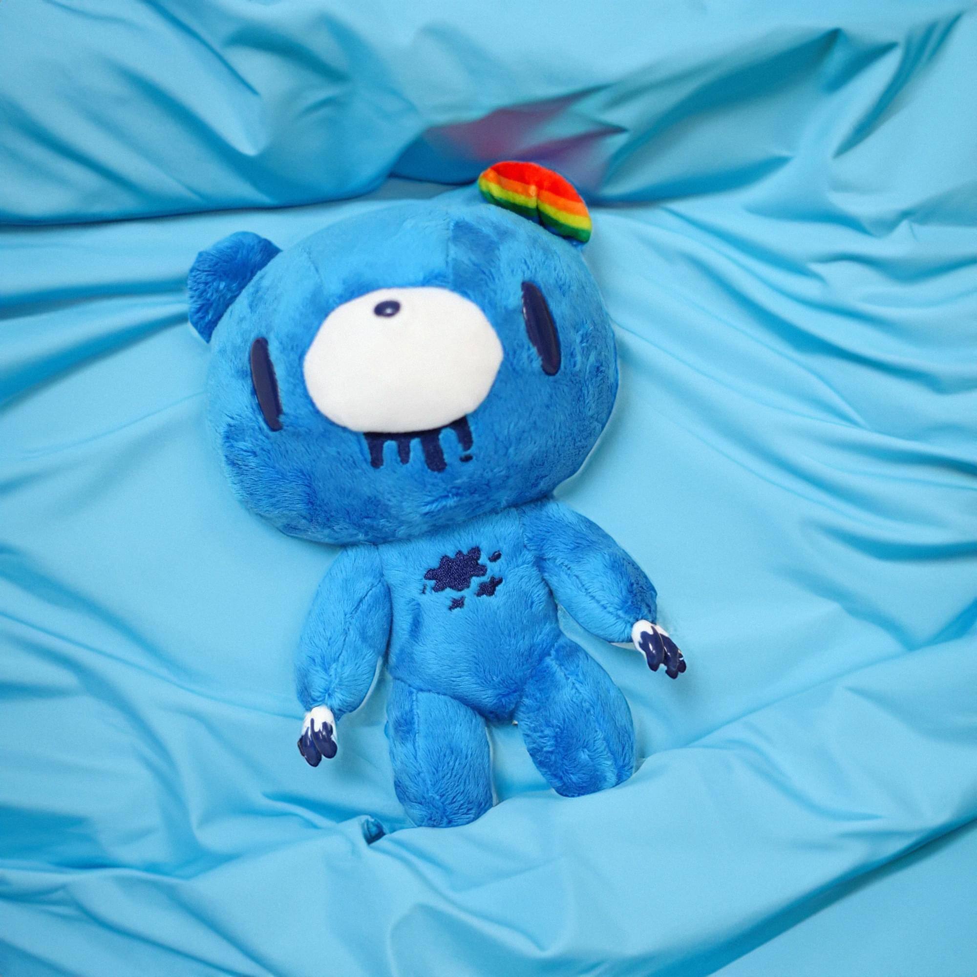 Alt View 2. Great Eastern - Gloomy Bear Blue 8 Inch Collector Plush - Blue.