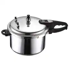 Front. Brentwood - Brentwood Aluminum 5.5L Pressure Cooker - Silver.