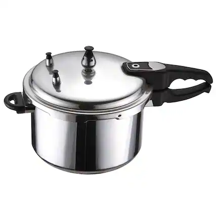 Front. Brentwood - Brentwood Aluminum 5.5L Pressure Cooker - Silver.