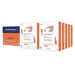 Hammermill - Fore 8.5" x 11" Multipurpose Paper, 24 lbs., 96 Brightness, 5000 Sheets/Carton - White