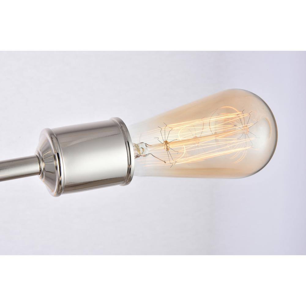 Alt View 1. Living District - Axel 6 Lights polished Nickel Flush Mount - Polished Nickel.