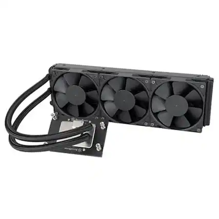 Front. SilverStone - SilverStone XE360-TR5 Triple 120mm Black Liquid CPU Cooler- SST-XE360-TR5 - Black.