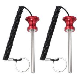 Unique Bargains - Weight Stack Pin, Gym Pin Strength Training Replacement with Pull Rope, 0.3 x 3.9 Inch 2pcs for Home/Gym - Red