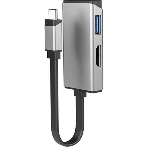 Alt View 1. Alogic - MagForce DUO 2-in-1 Adapter - Gray.