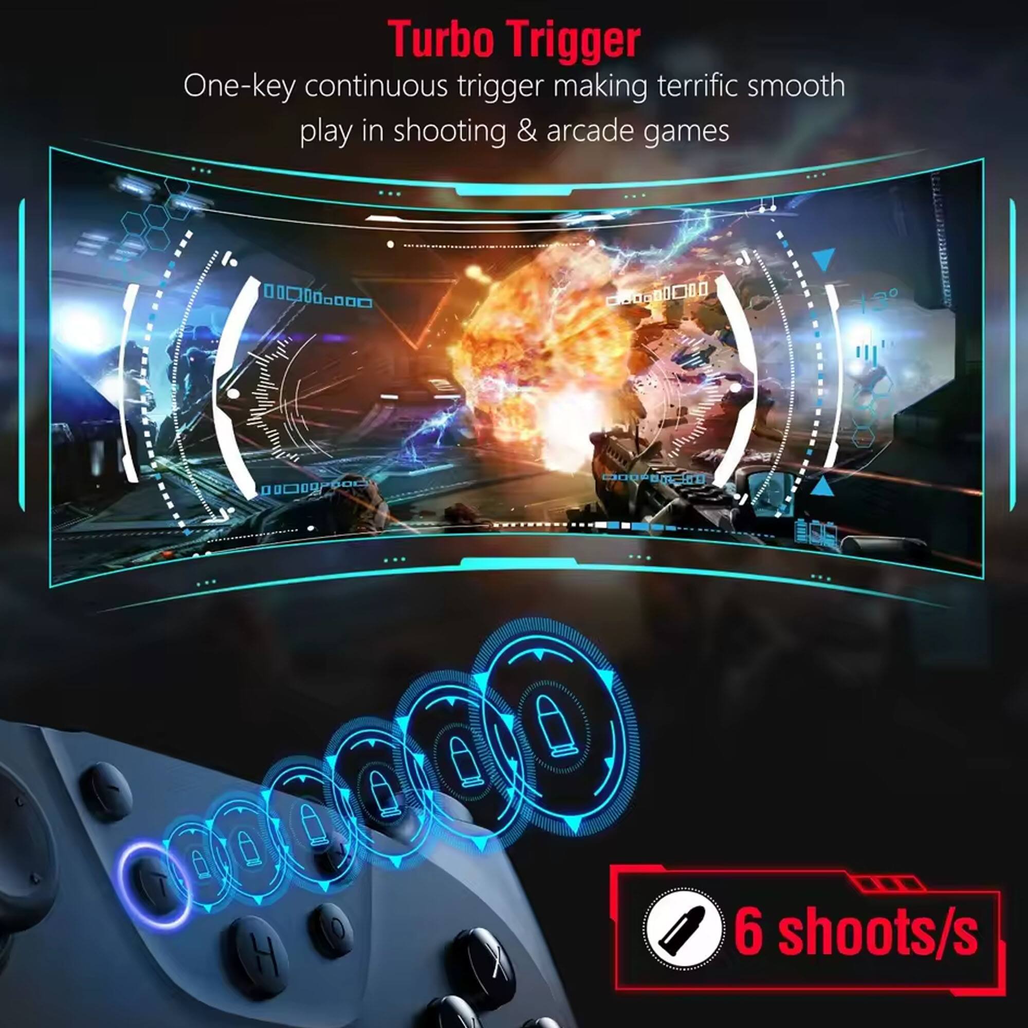 Turbo Trigger

One-key continuous trigger making terrific smooth play in shooting & arcade games

6 shoots/s