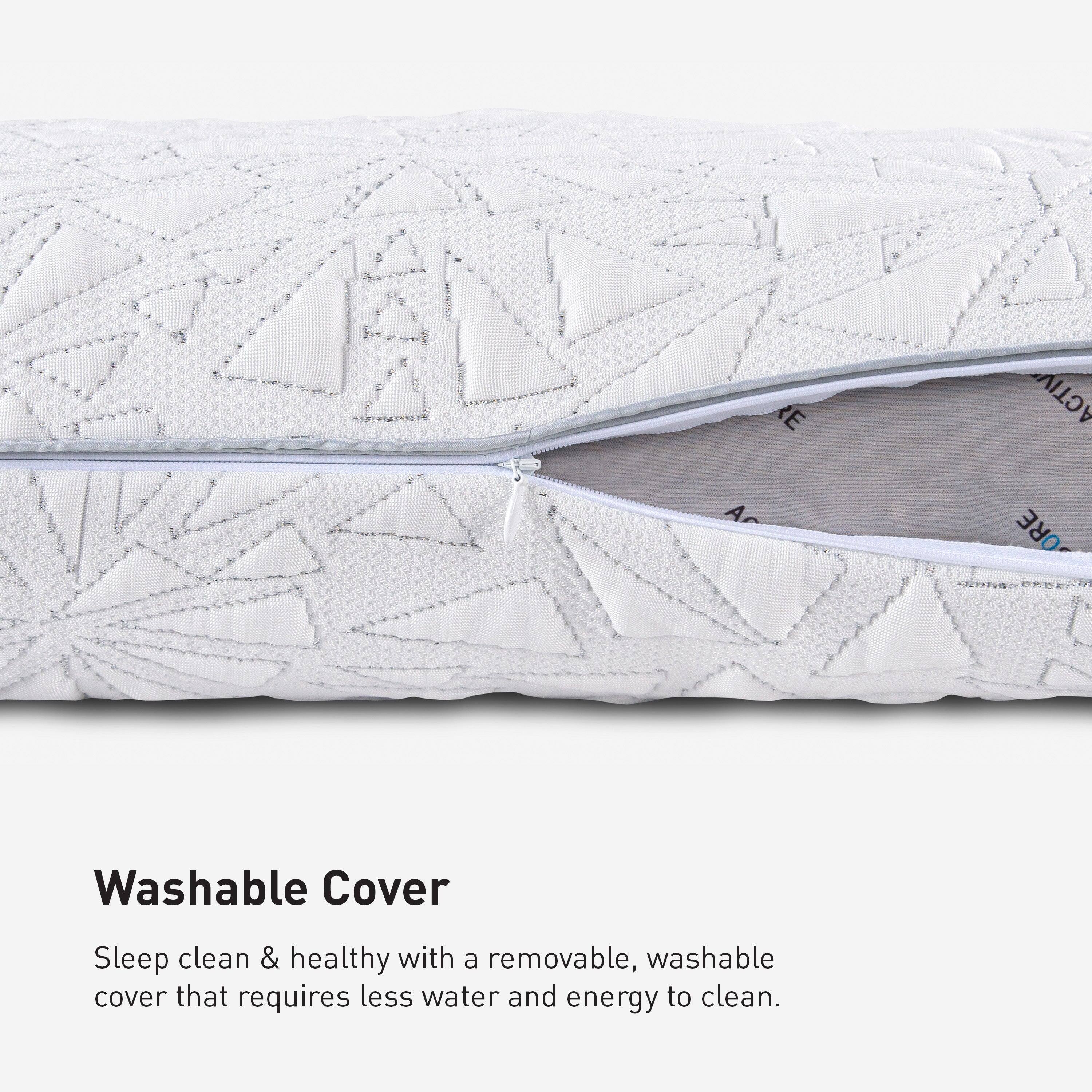 E A  
ACTIV ORE  
Washable Cover  
Sleep clean & healthy with a removable, washable cover that requires less water and energy to clean.
