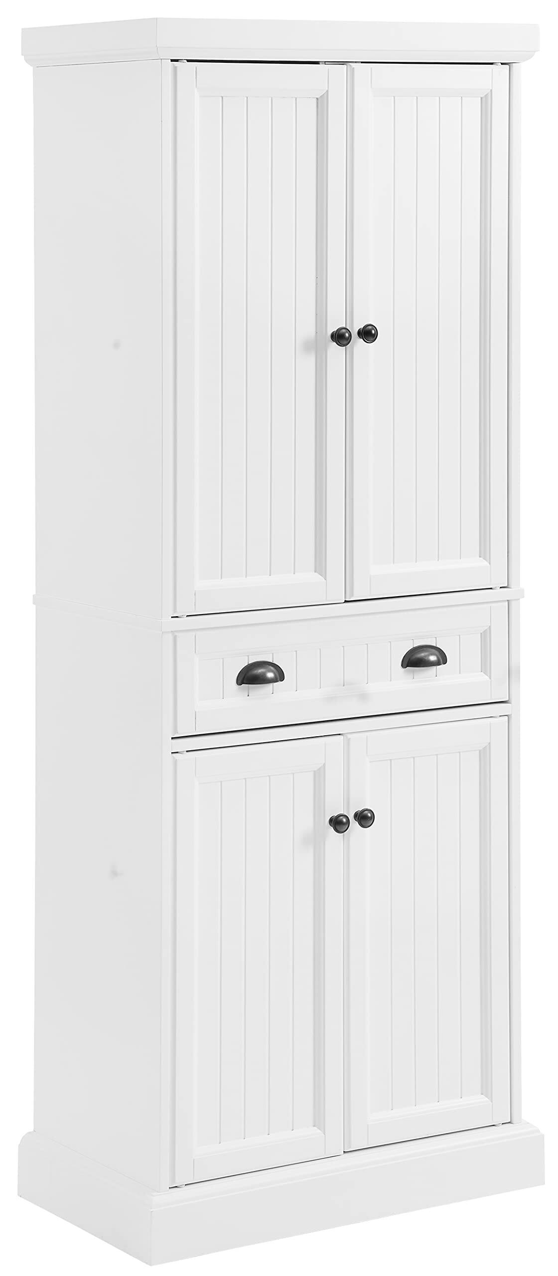 Angle. Crosley Furniture - Shoreline Kitchen Storage Pantry - White.