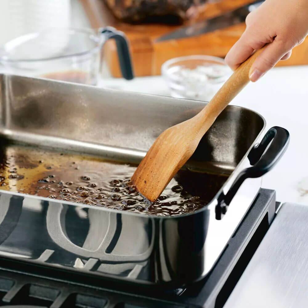 KitchenAid 30019 5 Ply Clad Roaster with Removable Rack, 15 inch x 11.5 ...