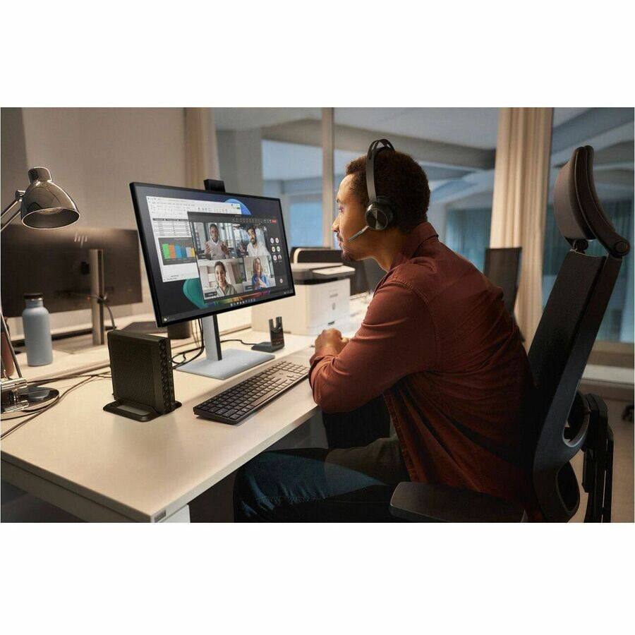 Alt View 2. HP - HP EliteDesk 8 G1i Desktop Computer - Intel Core Ultra 9 285T - vPro Technology - 64 GB - 1 TB SSD - Mini PC - Jack Blac - Jack Black.