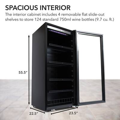 Whynter 124 Bottle Wine Refrigerator Black FWC-1201BB - Best Buy