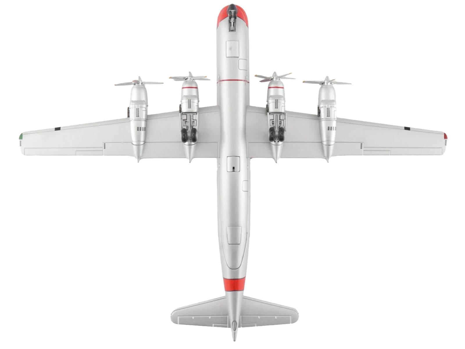 Alt View 1. Hobby Master - Boeing 377 C-97A Stratofreighter 49-2601 New York Air National Guard United States Air Force Airliner Series 1/200 - Silver, Red , Black.