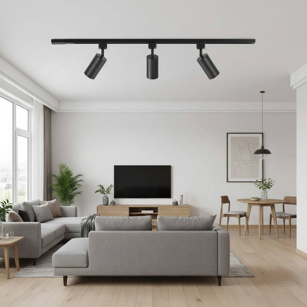 Alt View 2. Dazzed Corner - 4 Pack H Type LED Track Light Heads, GU10 Base Adapter Ceiling Spot Light Fixture - Black.