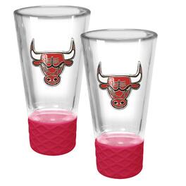 Great American Products - Chicago Bulls 2-Pack 4oz. Cheer Shot Set with Silicone Grip - Red