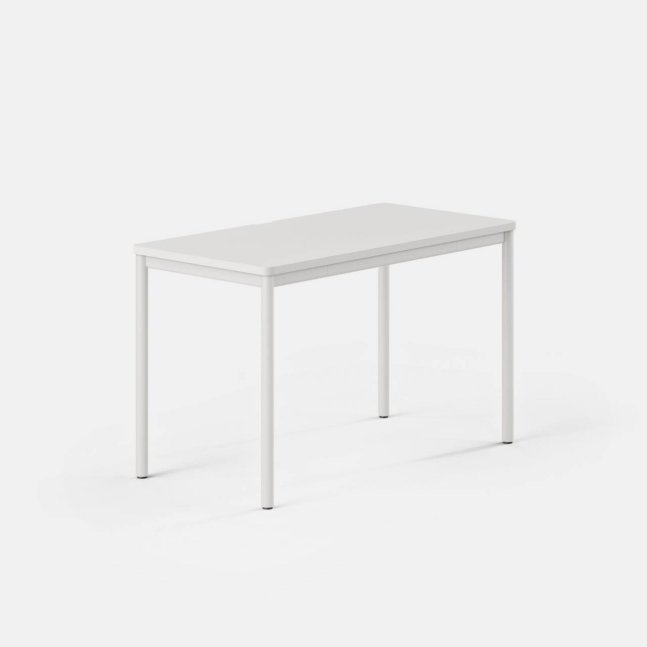 Angle. Branch Furniture - Branch 48" Daily Desk – Functional Home Office Desk with Timeless Design, Rounded Corners & Built-in Cable Notch - White.