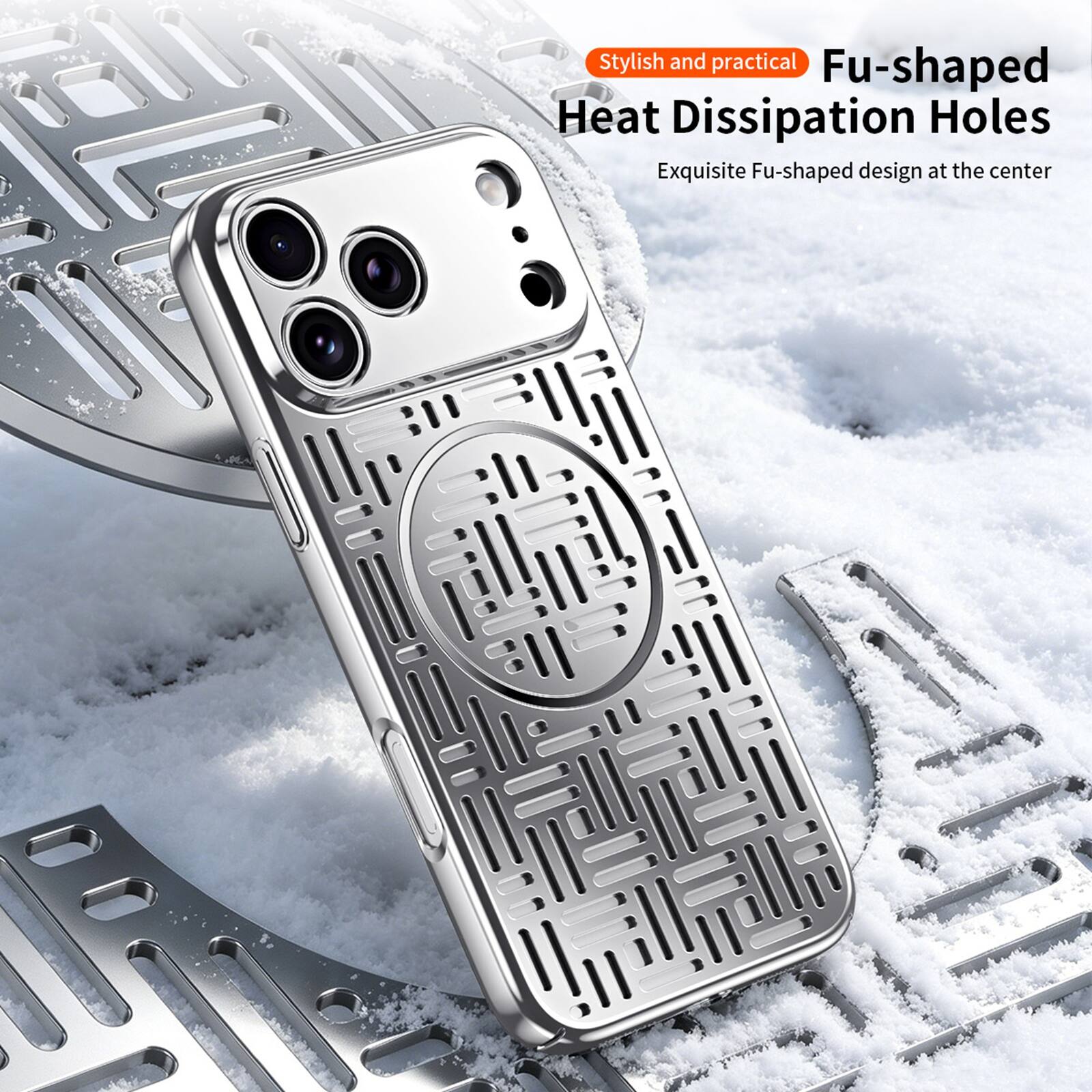 Stylish and practical Fu-shaped Heat Dissipation Holes  
Exquisite Fu-shaped design at the center