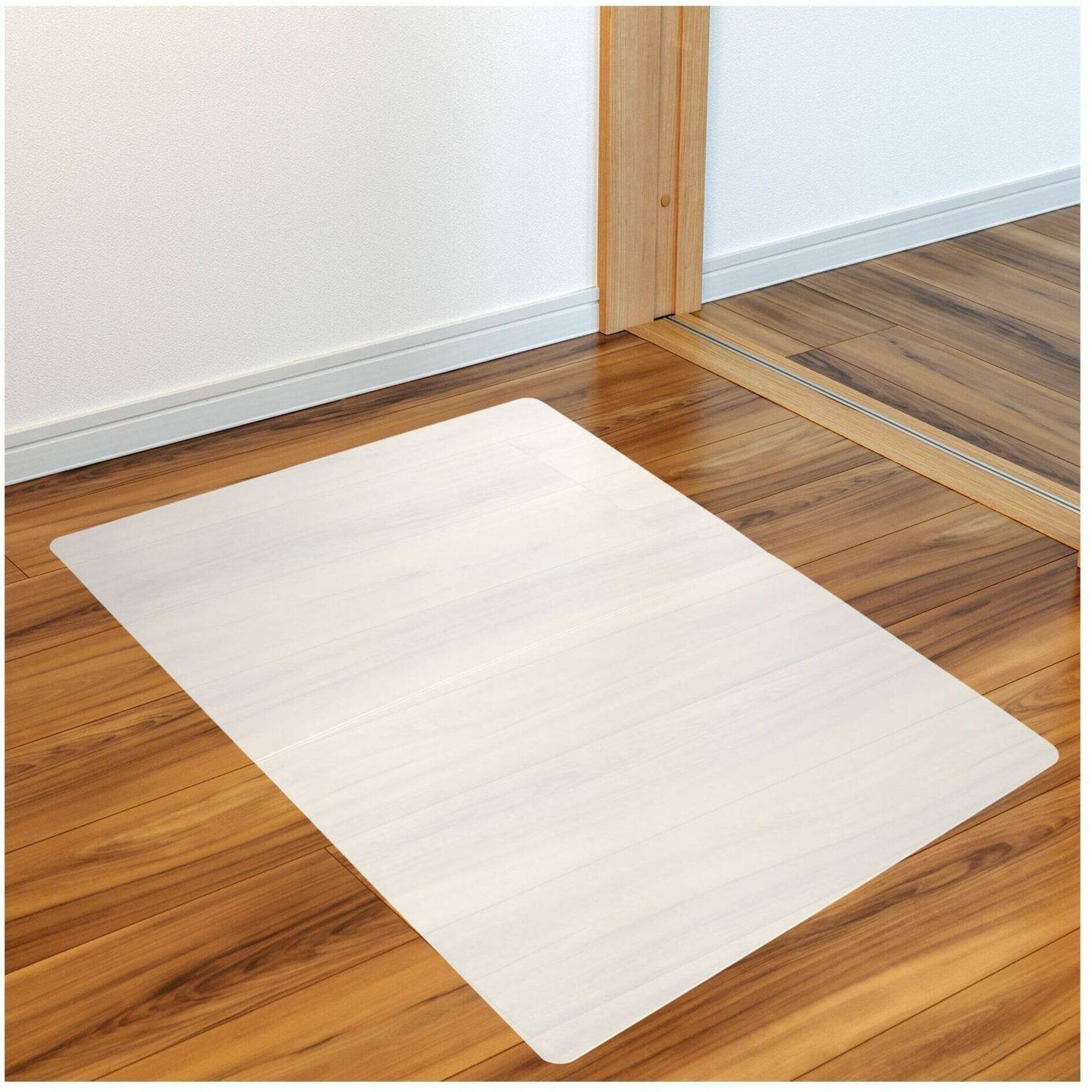 Alt View 18. Floortex - Cleartex Polypropylene Rectangular Anti-Slip Foldable Chair Mat for Hard Floors - 35'' x 46'' - Translucent.