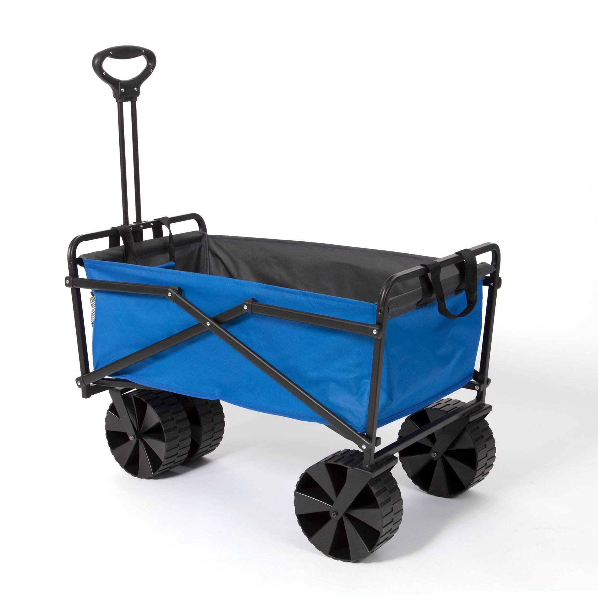 Alt View 10. SEINA - Seina 150lb Capacity Folding Steel Frame Outdoor Utility Wagon Cart, Blue/Gray - Blue-gray.