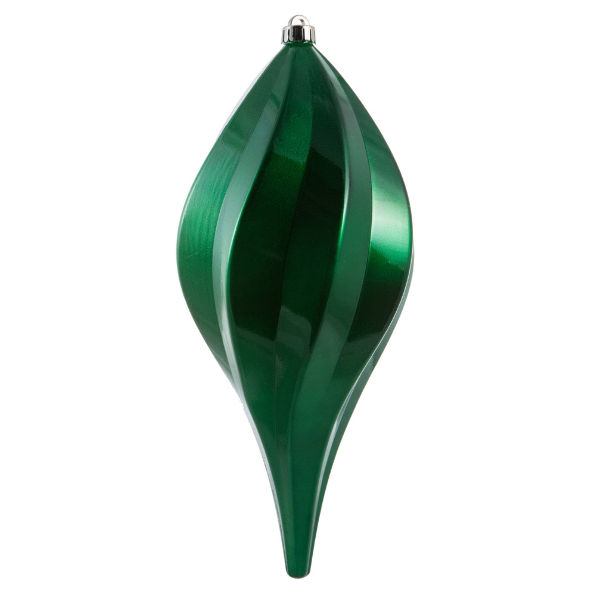 Front. Vickerman - 12" Green Candy Swirl Drop Drilled UV - Green.