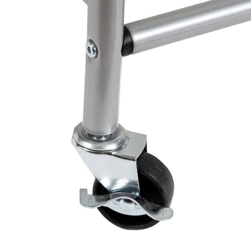 Alt View 1. Hivvago - 3 Section Wheeled Laundry Sorter Cart with Lift Top Folding Ironing Board - Silver.