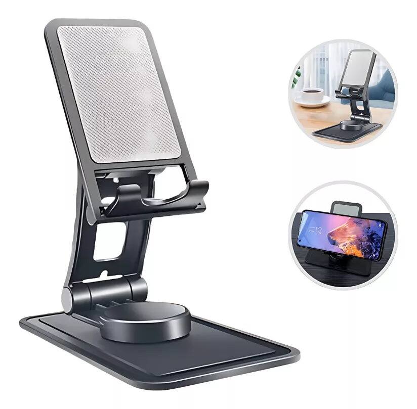 Back. Entronix - Entronix Adjustable Desktop Phone Stand - Portable Table Holder for Smartphones - black.