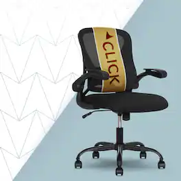 Click365 - Ergonomic Mesh Chair with Flip-Up Arms - Black