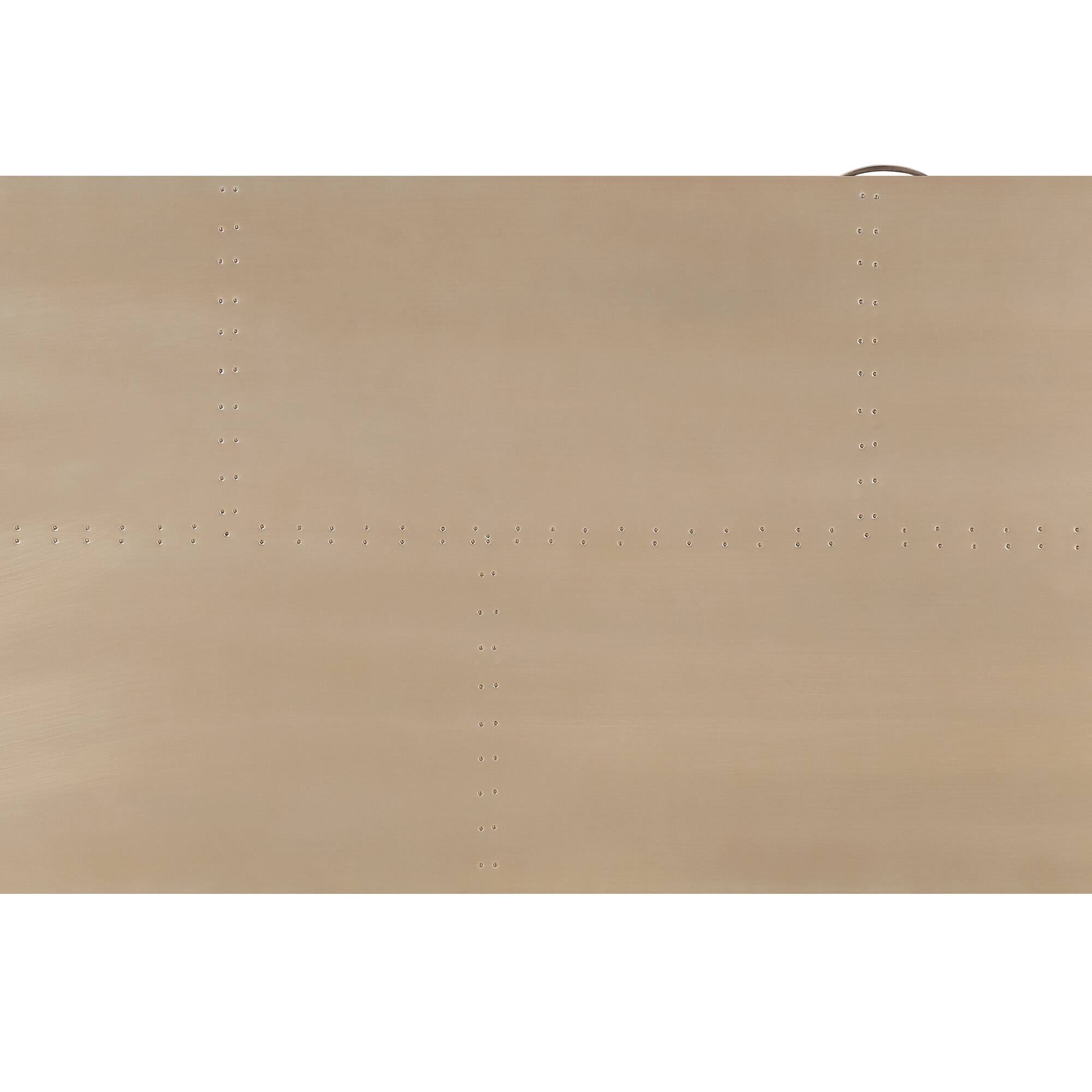 Alt View 4. GOODSILO - Modern Rectangular Writing Desk with Gold Aluminum Top and X-Shape Base, Single Drawer for Home Office Workspace - Gold.