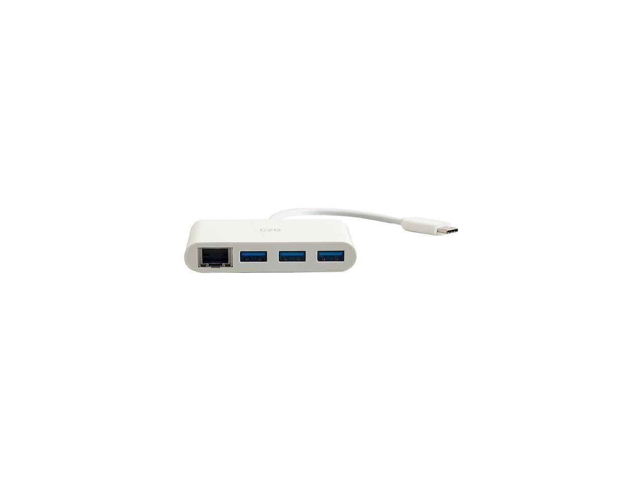 Alt View 1. Cables to Go - C2g Usb C Hub With Ethernet - 3-Port Usb Hub.