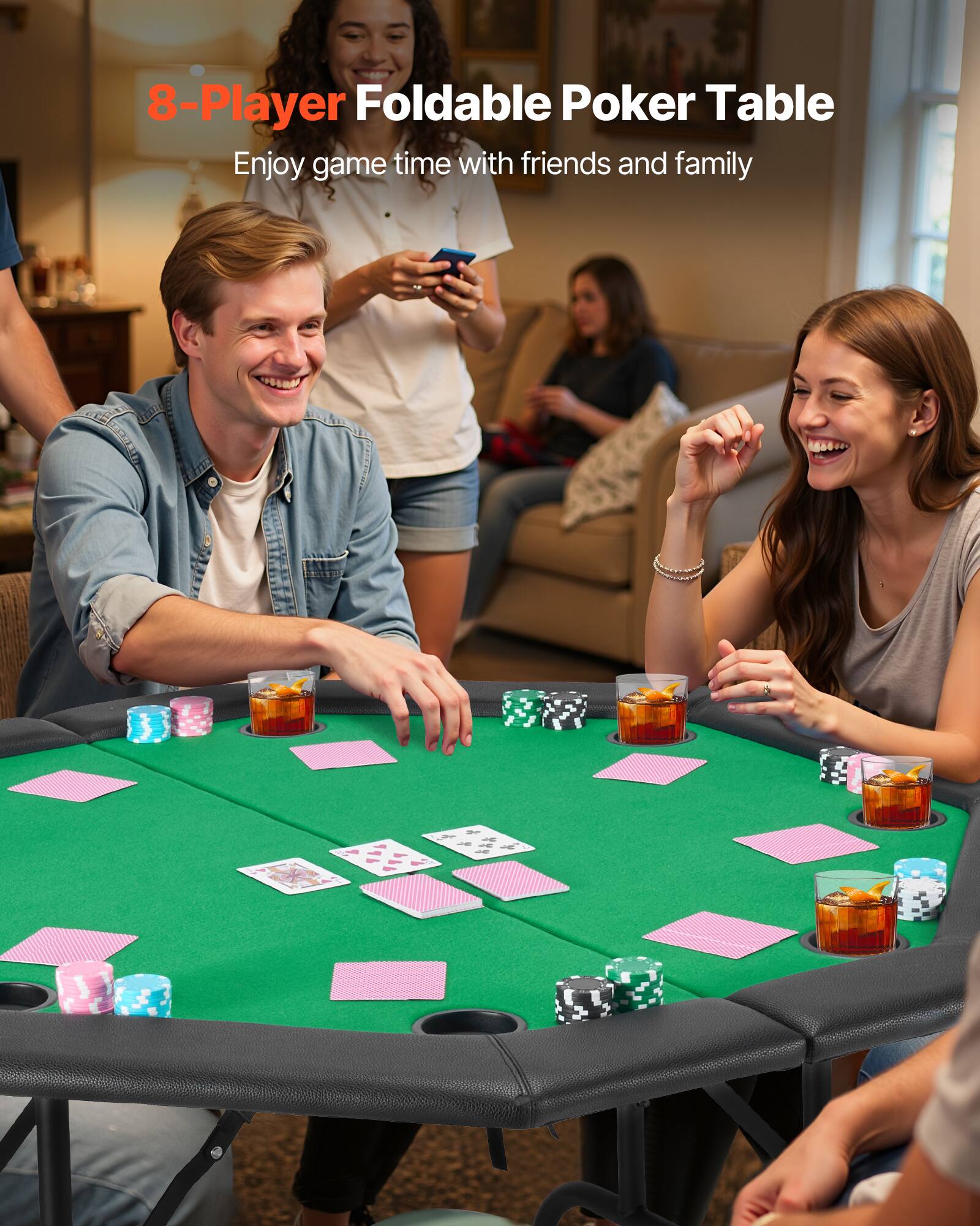 8-Player Foldable Poker Table  
Enjoy game time with friends and family