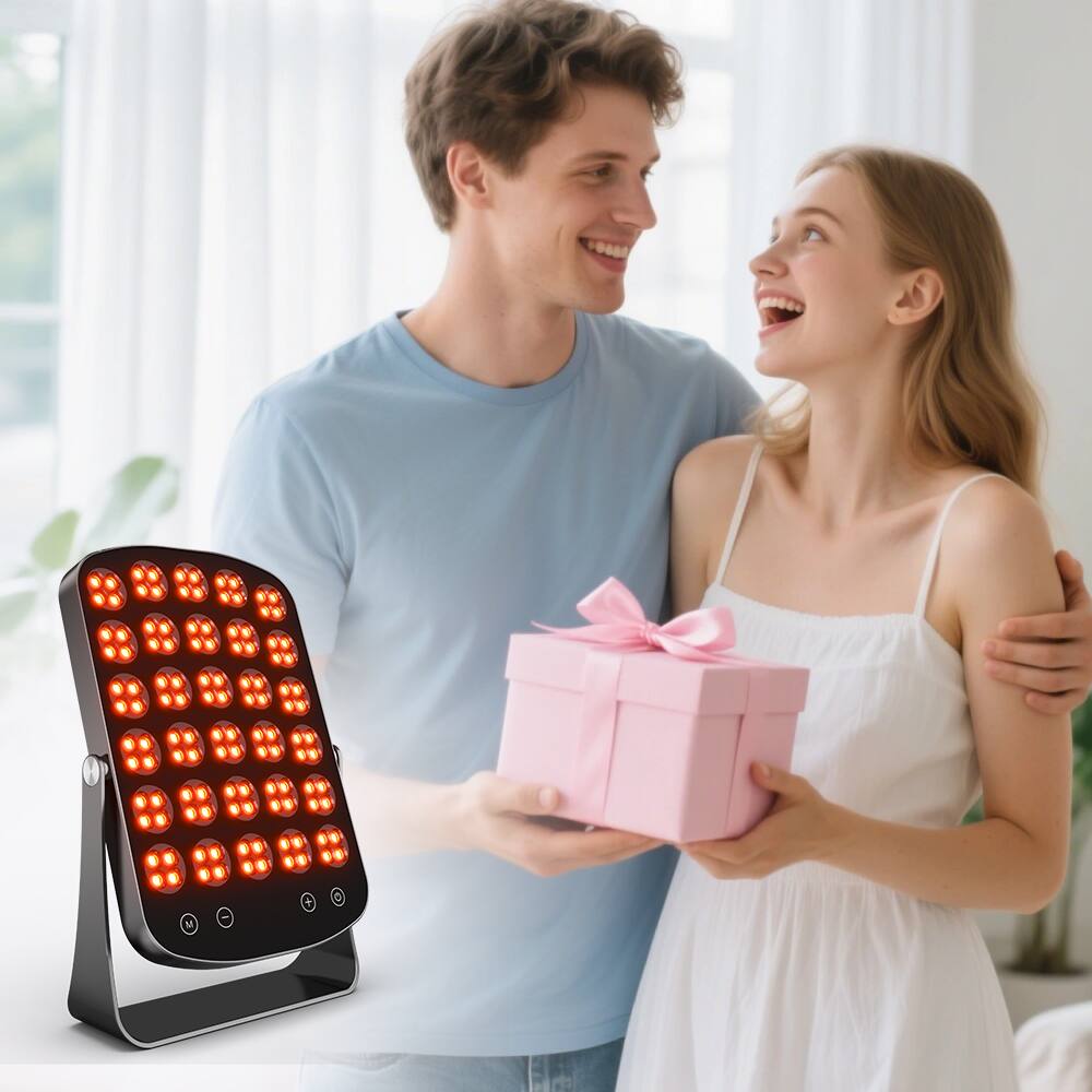 Alt View 6. Morfone - 460/590/660/850nm 4 Wavelengths Near Infrared Light Therapy with Makeup Mirror, for Face, Body, Pain Relief. - Black.