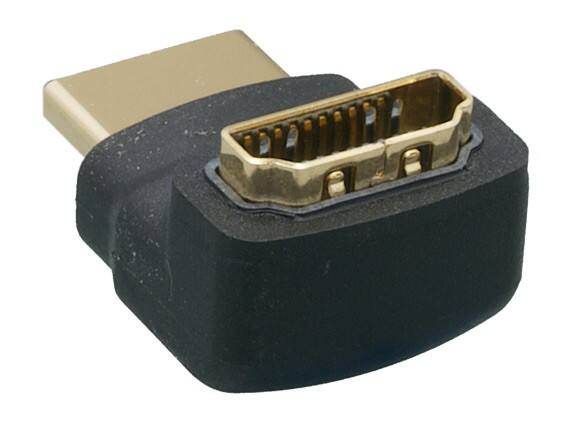 Angle. Cable Leader - HDMI Male to Female Port Saver Adapter, 270-Degree Angle, Fully Molded - Black.
