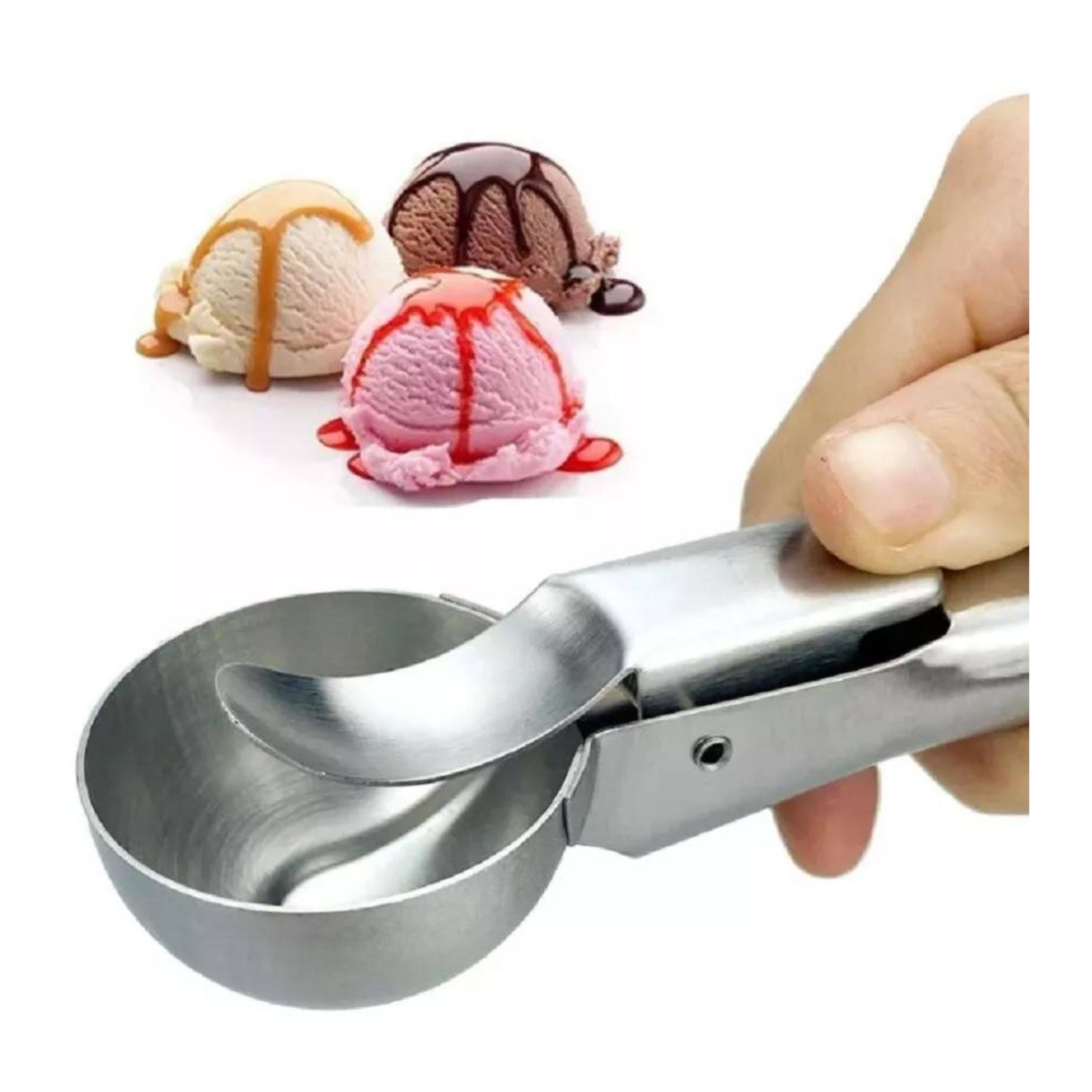 Angle. Kitcheniva - Stainless Steel Ice Cream Scoop.