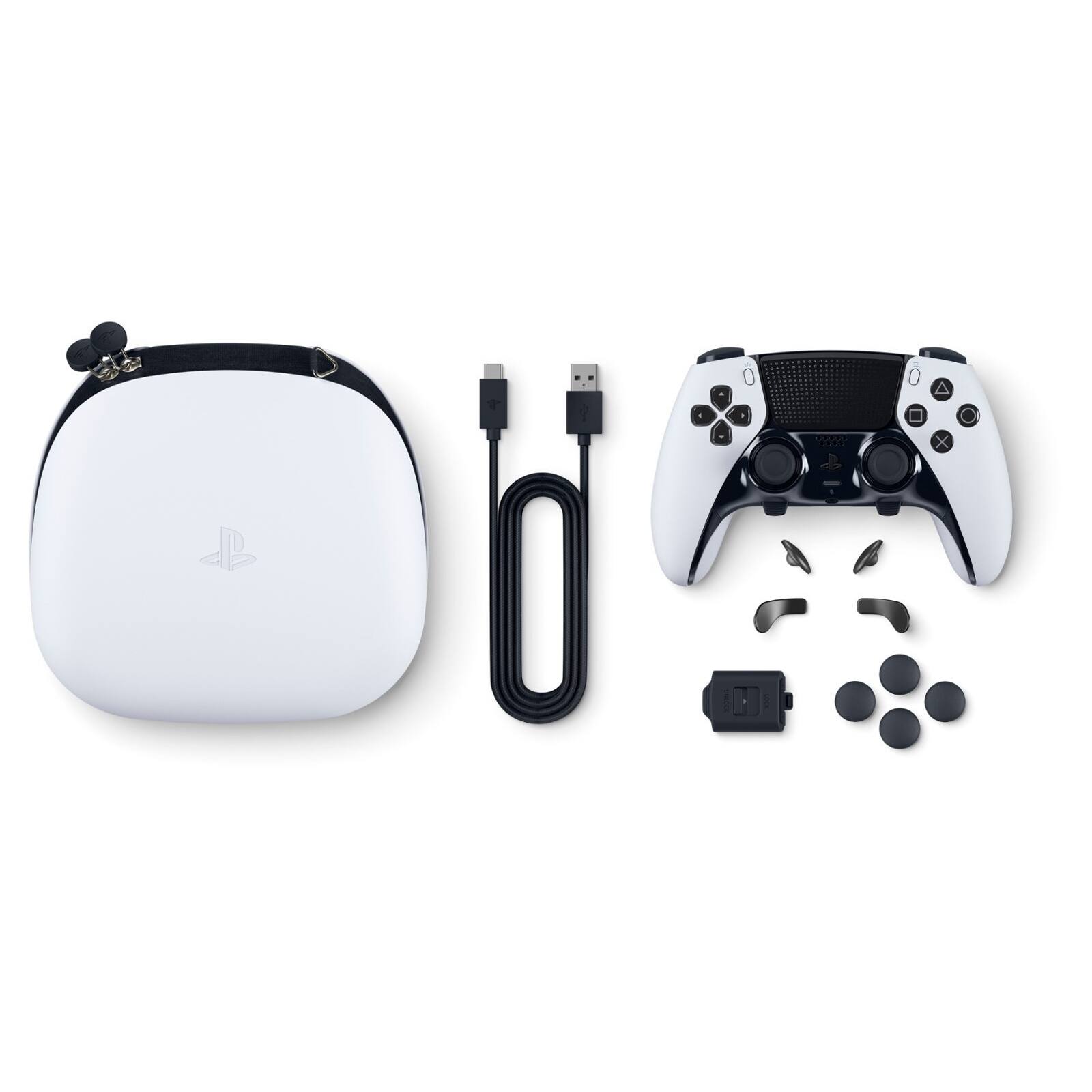 Left. Sony - Sony PlayStation 5 Slim Disc with Extra Edge Controller, FPS Grip Kit and MightySkins Game Pack Code - White.