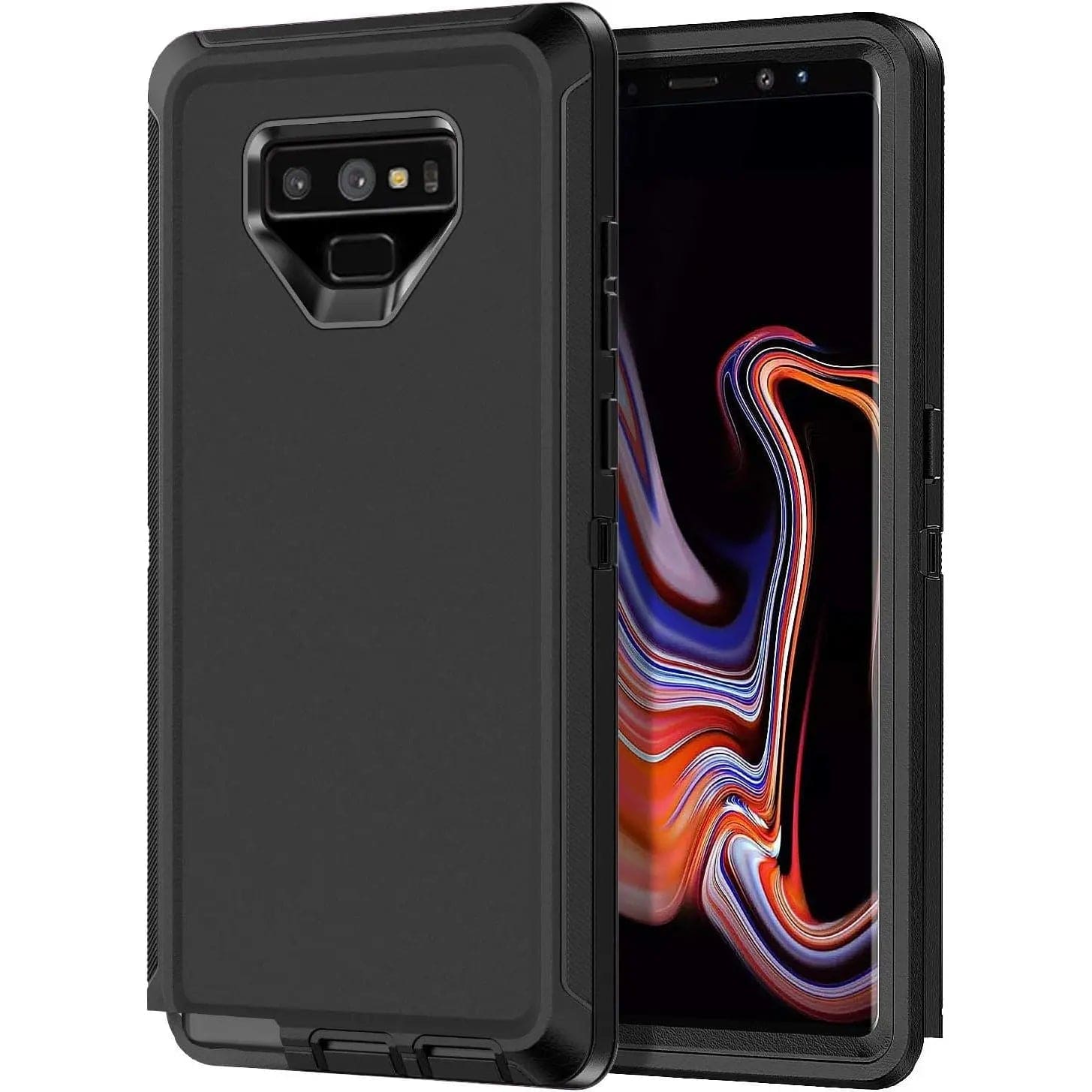 Entronix - Case for Galaxy Note 9 - Triple-Layer Heavy Duty Protection - Black